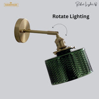 Contemporary Cylindrical Glass Wall Lamp