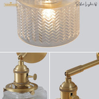Contemporary Cylindrical Glass Wall Lamp
