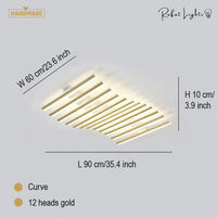 Nordic Creative Square Line Chandelier