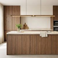 Extended Linear Suspension Light Modern LED Solid Wood