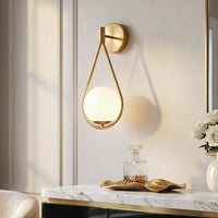 Metal Casing Glass Ball Wall Light