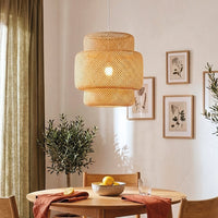 Hand Knitted Weaving Bamboo Pendant Lamp