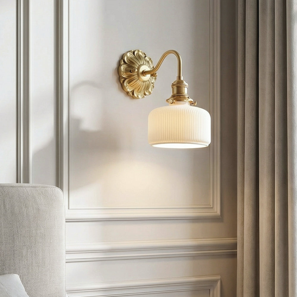 Copper Wandlamp Sconce Glass Wall Light