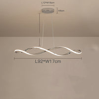 Modern Spiral Curvature LED chandeliers