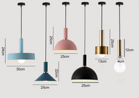 Iron Macaron Colored Pendant Lights