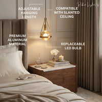 Blowball Gold Crystal Pendant Light