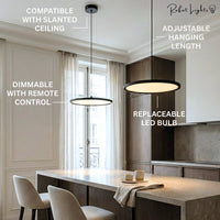 Round Metal Disc LED Pendant Lights