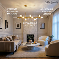 Light Glass Sphere Chandelier 7/9/11 Balls
