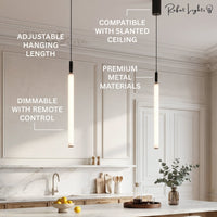 Sleek Modern Long Tube Pendant Light
