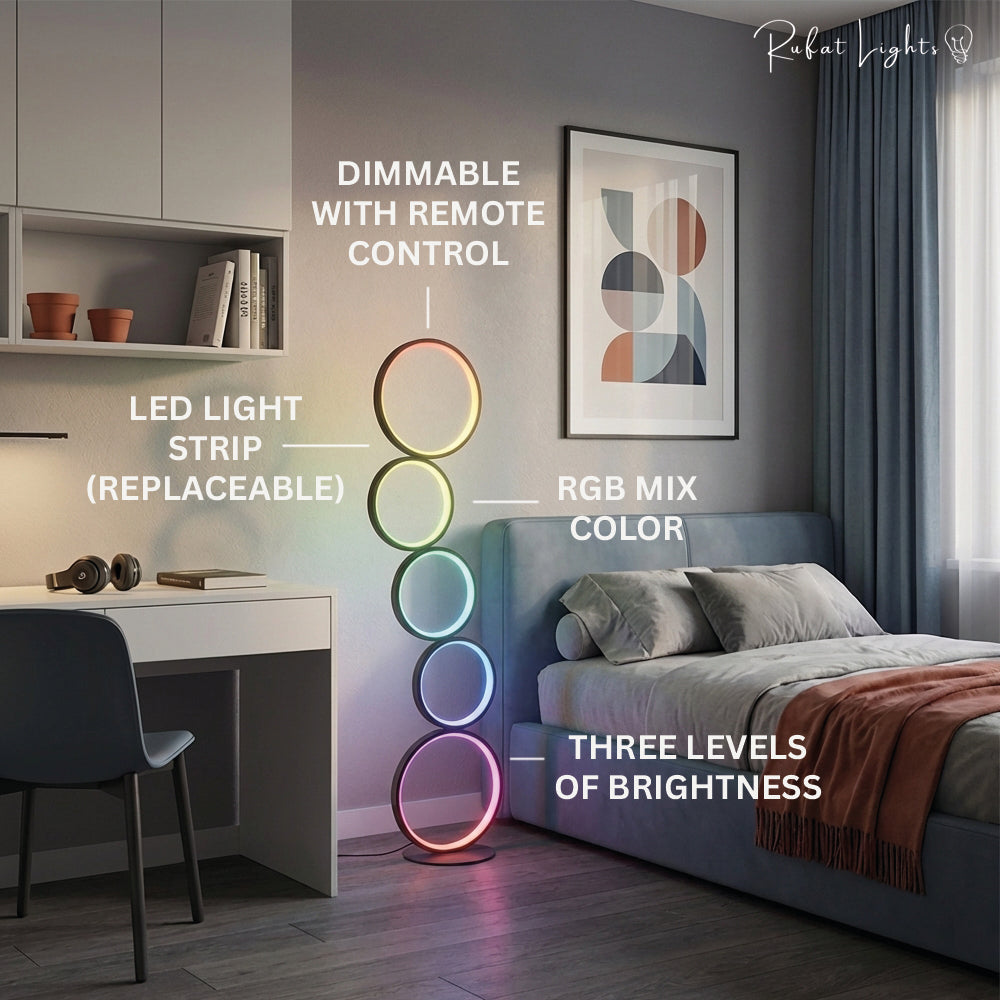 Nordic Ring Design Led Floor Lamp