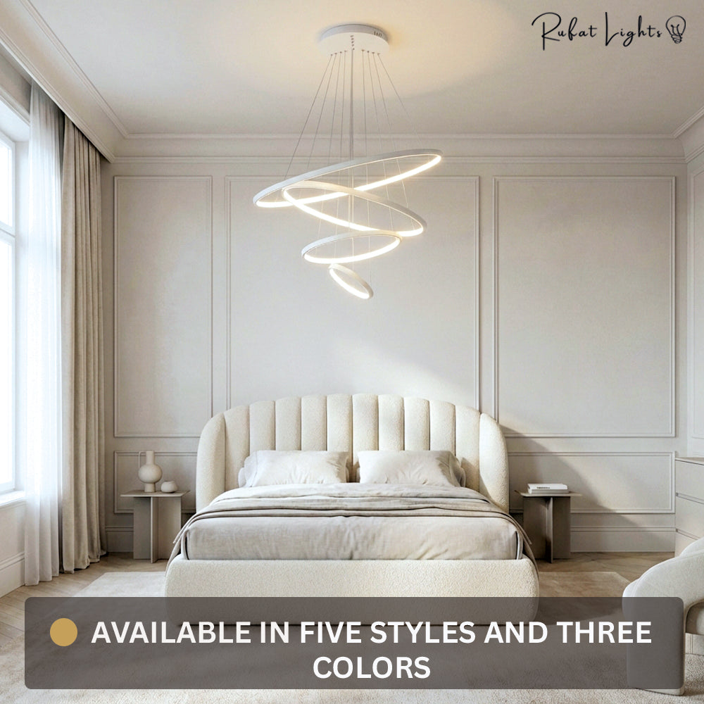 Modern LED Rings Circle Hanging Chandelier
