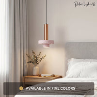 Natural Marble Stone Aluminum Pendant Light