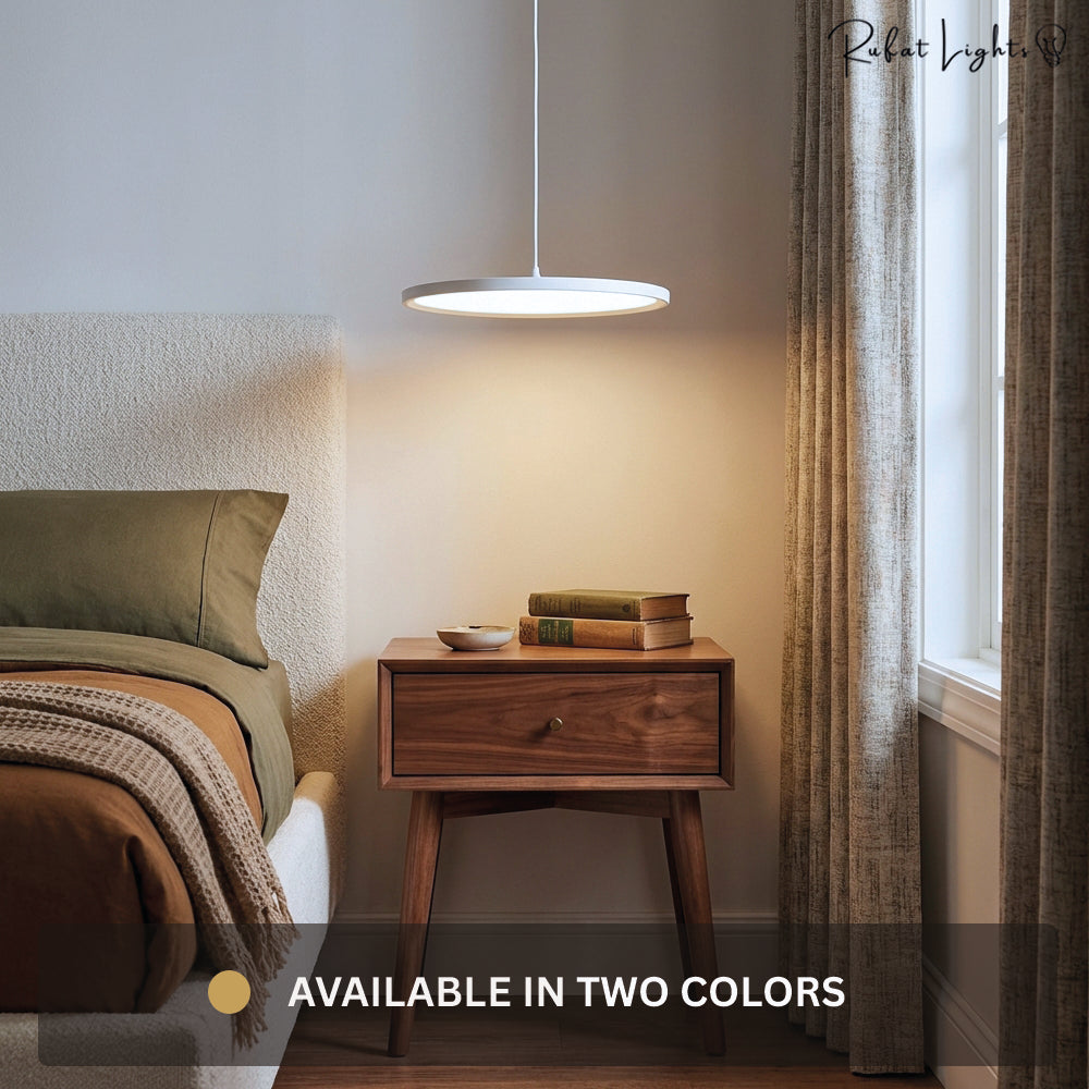 Round Metal Disc LED Pendant Lights