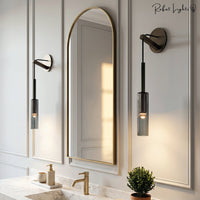 Luxury Tube Smoked Glass Wall Lamp