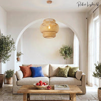 Hand Knitted Weaving Bamboo Pendant Lamp