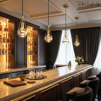 Blowball Gold Crystal Pendant Light