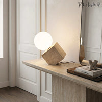 Modern Travertine Table Lamp