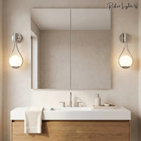 Metal Casing Glass Ball Wall Light