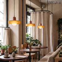 Vintage Scandinavian Glass Pendant Light