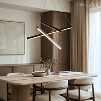 Modern LED Stripes Linear Chandelier Dimmable