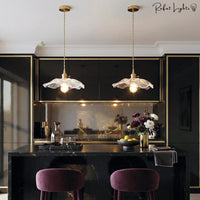 Vintage Floral Glass Pendant Light