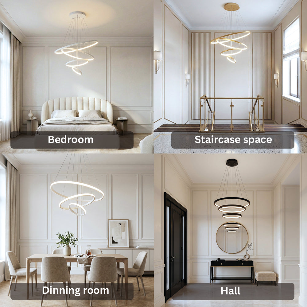 Modern LED Rings Circle Hanging Chandelier