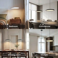 Round Metal Disc LED Pendant Lights