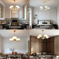 Bauhaus Modern French Chandelier