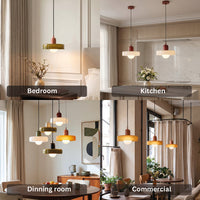 Vintage Scandinavian Glass Pendant Light