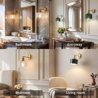 Contemporary Cylindrical Glass Wall Lamp