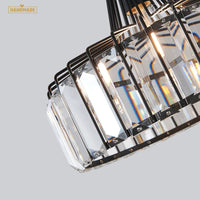 Contemporary Circular Crystal Pendant Light