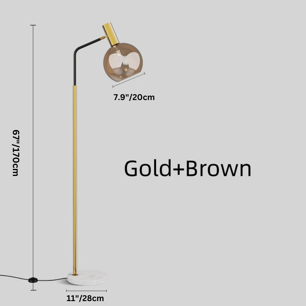 Luxury Vertical Reading Glass Floor Lamps