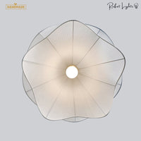 Nordic French Art Pleated Fabric Petal Chandeliers