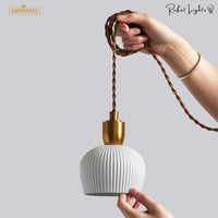 Ceramic Pendant Light Plug In Hanging Chandelier