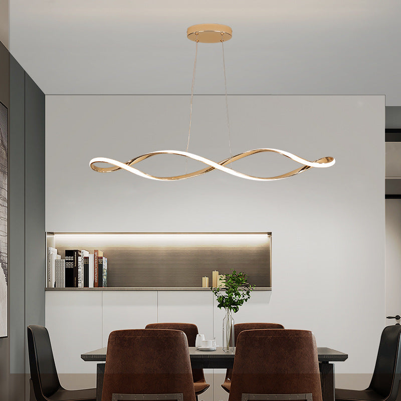 Modern Spiral Curvature LED chandeliers