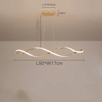 Modern Spiral Curvature LED chandeliers
