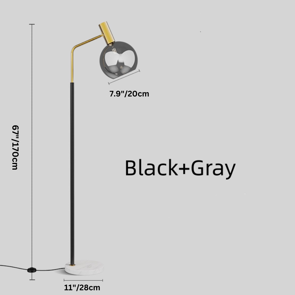 Luxury Vertical Reading Glass Floor Lamps