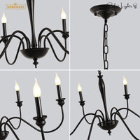 Ganeed Rustic Classic LED Iron Chandelier Light