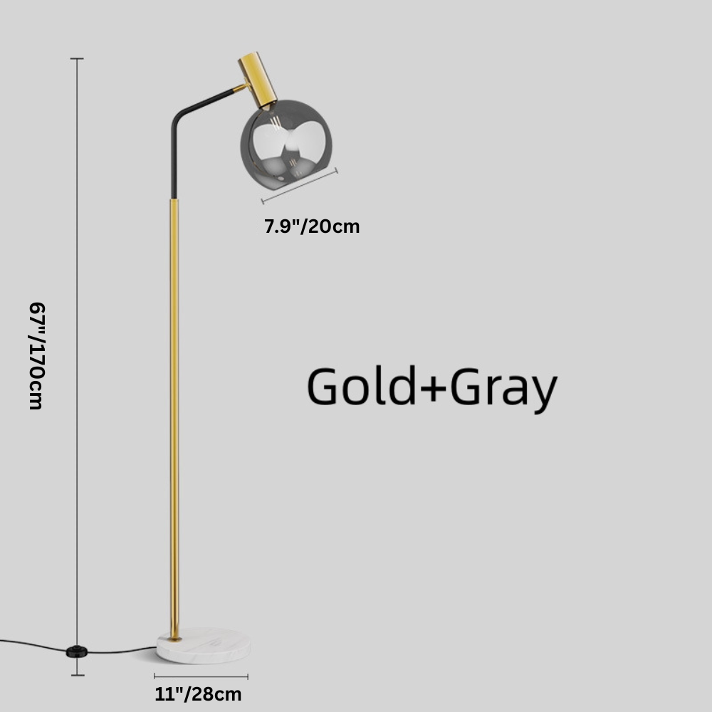 Luxury Vertical Reading Glass Floor Lamps