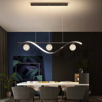 Luxury Stars Clear Glass Ball twisted Strip Chandelier