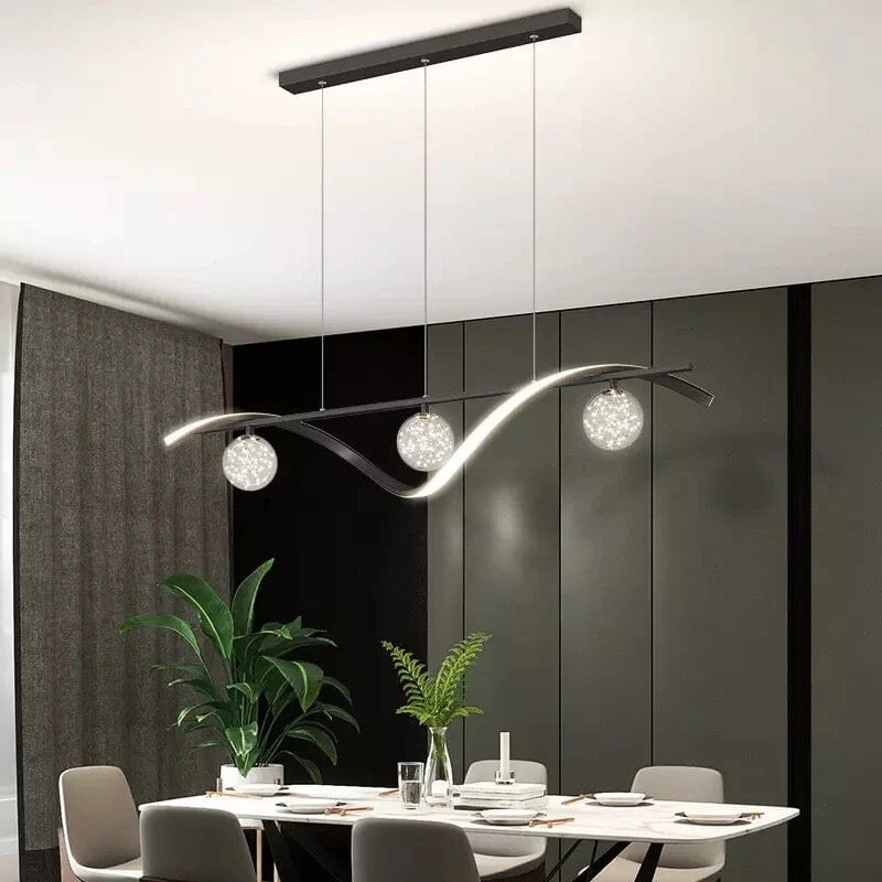Luxury Stars Clear Glass Ball twisted Strip Chandelier