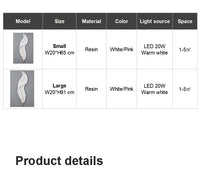 Nordic Decorative Luxury Feather Wall Lamp