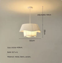French Style Antique Fabric Pendant Light