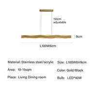 Modern Stainless Steel Rings LED Chandelier Lights