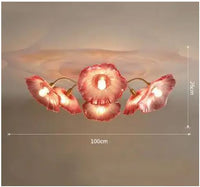 Modern Lotus Glass Flowers LED Chandelier