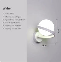 Modern Iron Spiral Line Ball Wall Light