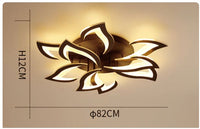 Modern Acrylic Iron Flower Chandelier Lamp