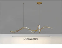 Aluminum Ribbon Shape LED Chandelier