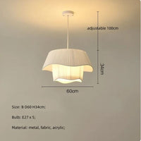 French Style Antique Fabric Pendant Light