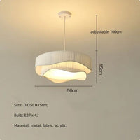 French Style Antique Fabric Pendant Light